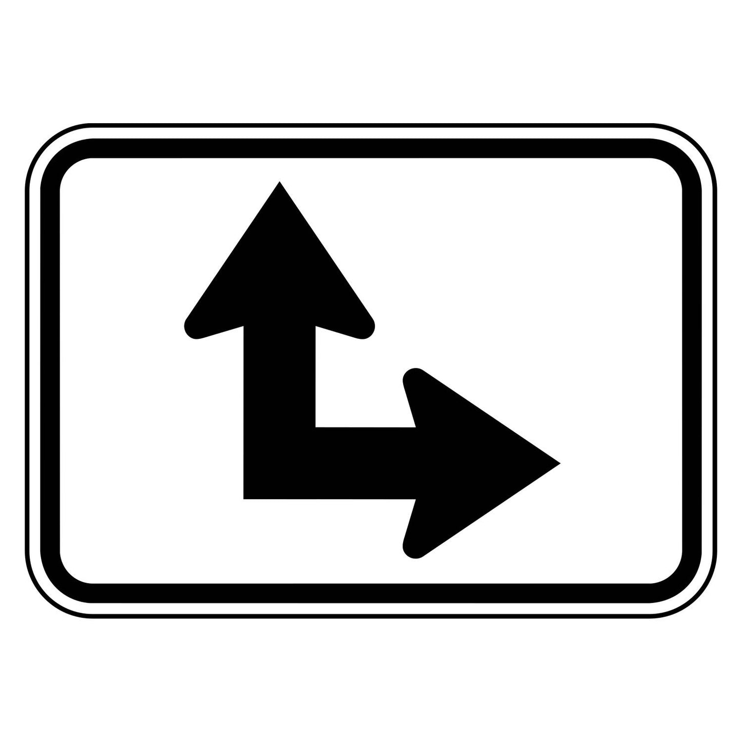 Right and Up Arrow Plaque M6-6R