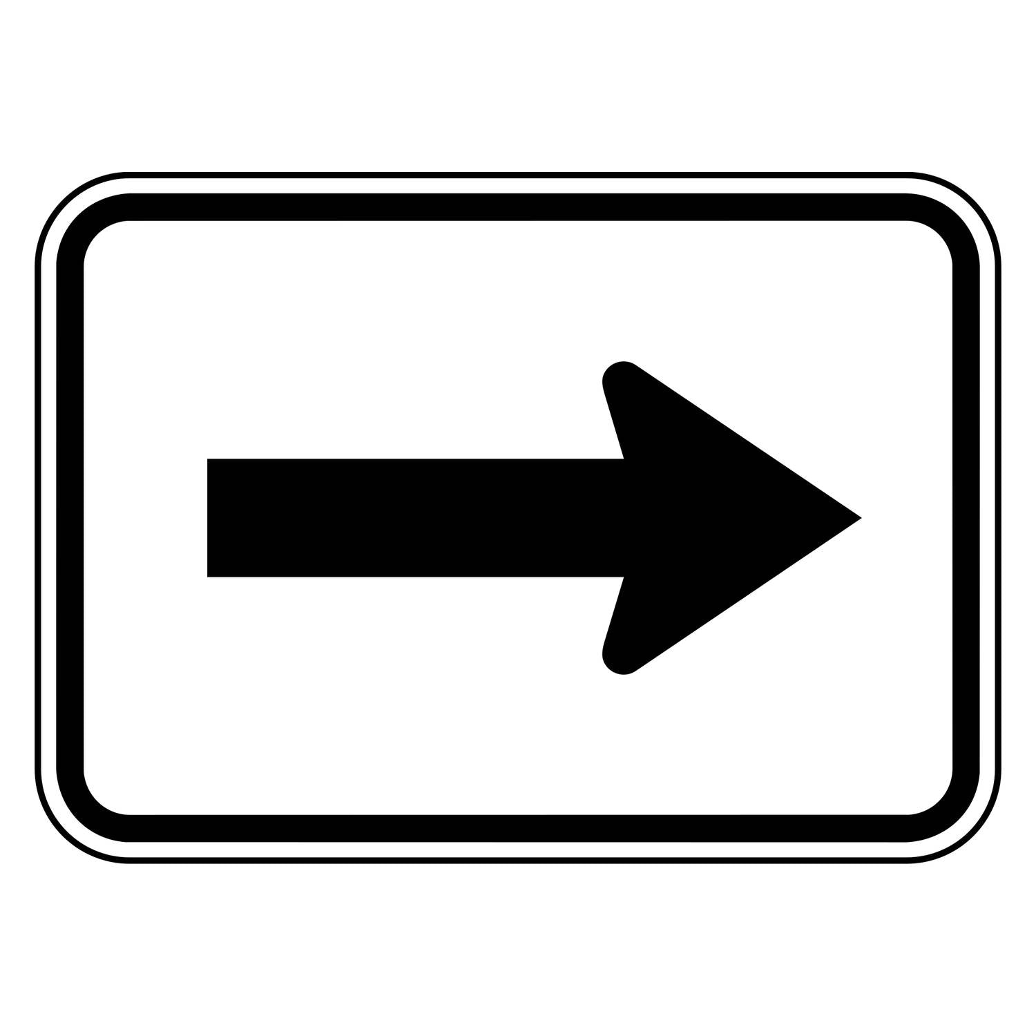 Right Arrow Plaque M6-1R