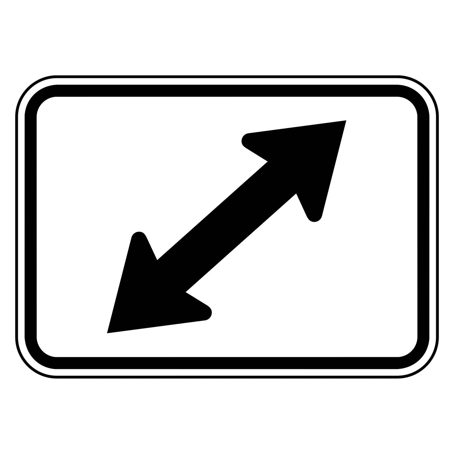 Right Diagonal Double Arrow Plaque M6-5R