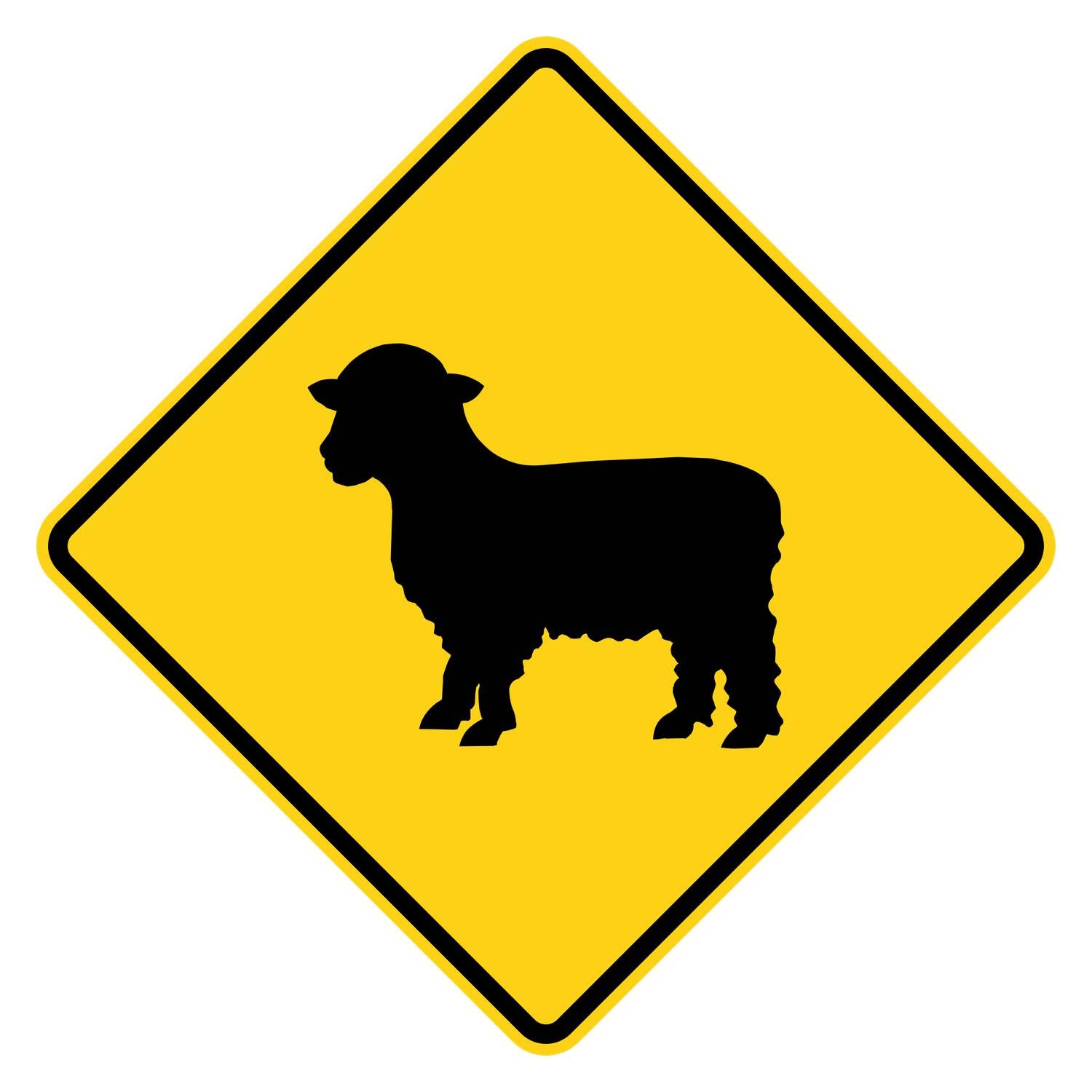 Sheep Crossing Sign W11-17