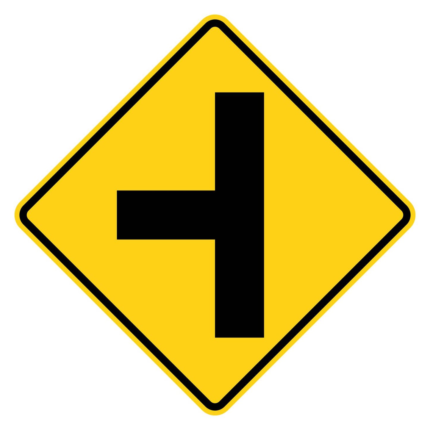 Side Road Left Warning Sign W2-2L