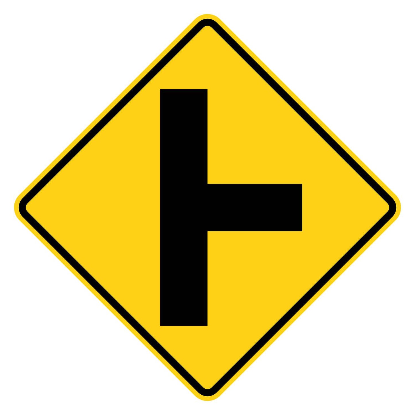 Side Road Right Warning Sign W2-2R