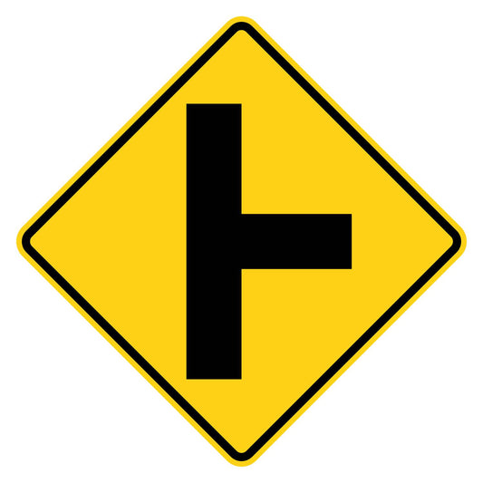 Side Road Right Warning Sign W2-2R