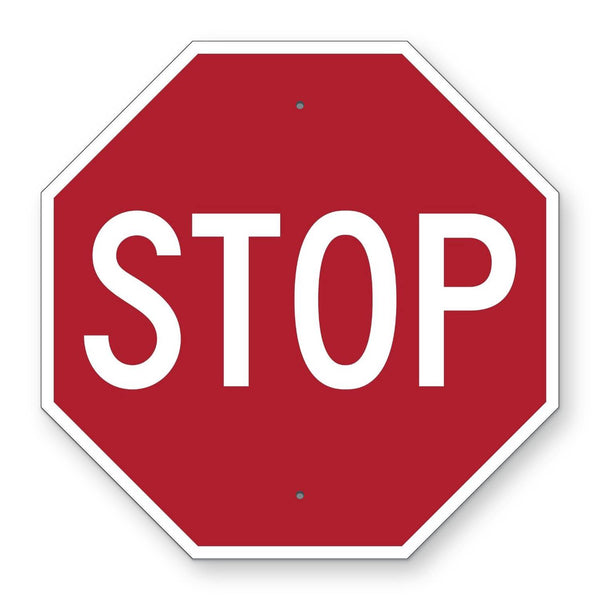 Red stop sign