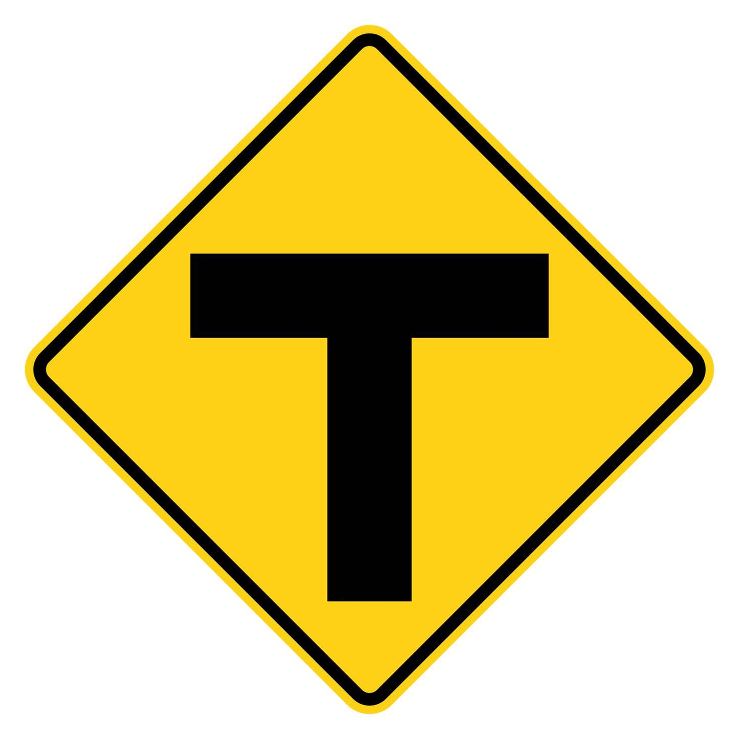 T Intersection Warning Sign W2-4