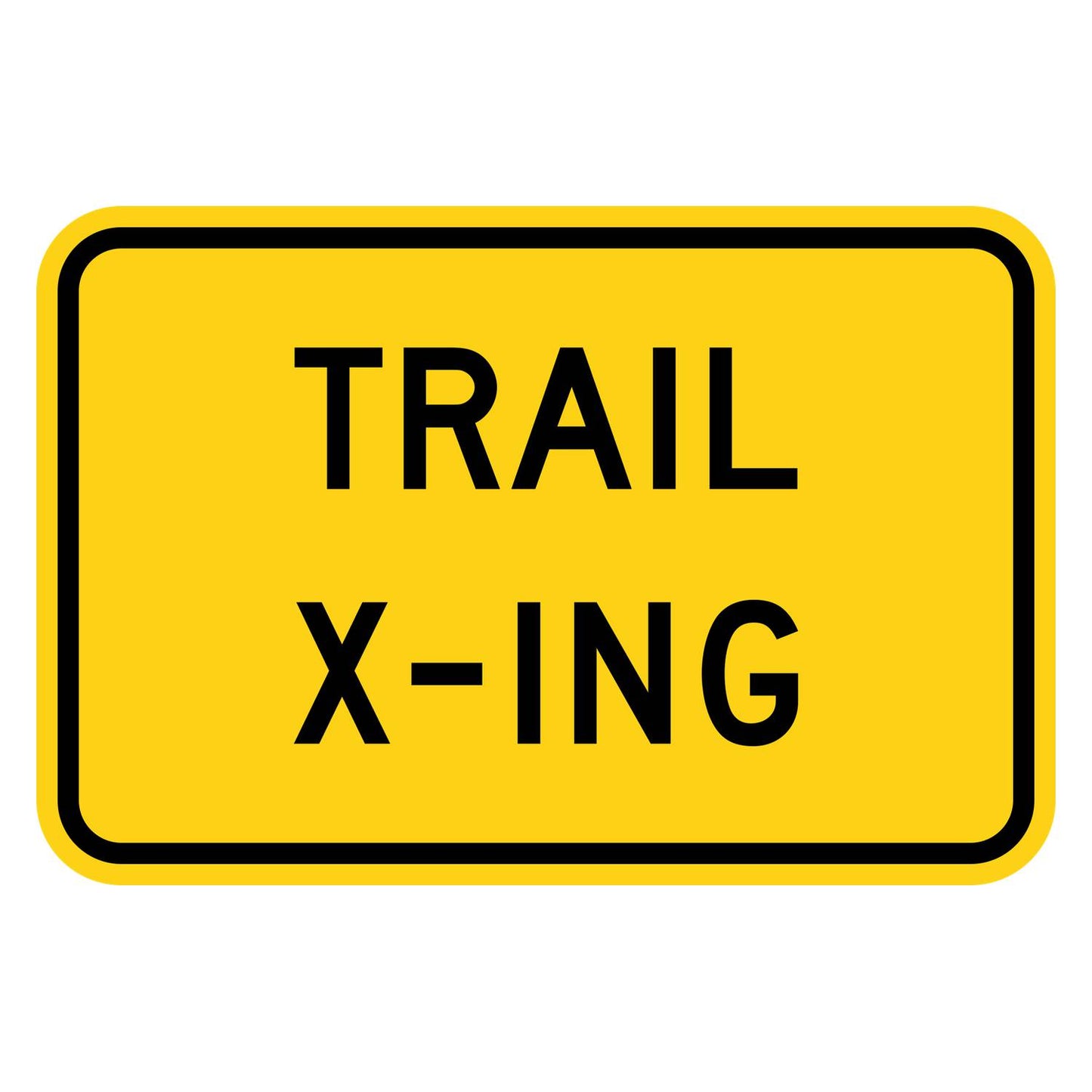 Trail X-ing Plaque W11-15P