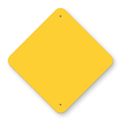 Type 1 Object Marker OM1-3 - plain yellow reflective diamond