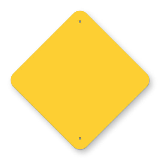 Type 1 Object Marker OM1-3 - plain yellow reflective diamond