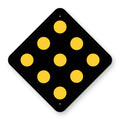 Black with Yellow Dots