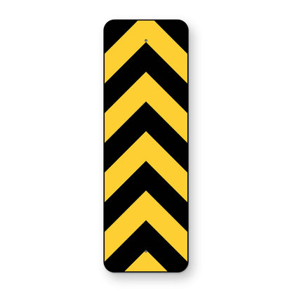 Type 3 Object Marker Center OM3-C - yellow and black chevron stripes pointing up