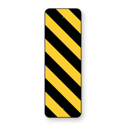Type 3 Object Marker Left OM3-L - yellow and black stripes sloping down to the right