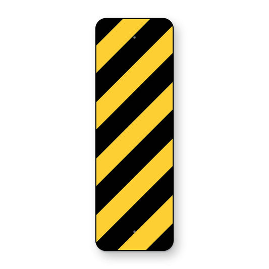 Type 3 Object Marker Right OM3-R - yellow and black stripes sloping down to the left